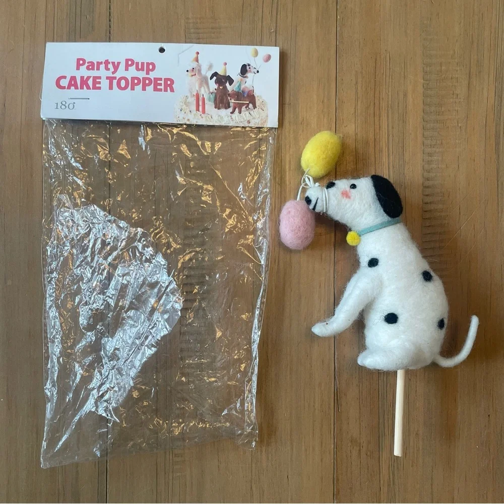 180 Degrees Party Pup Cake Topper Wool Dalmatian Dog Balloons Puppy Birthday